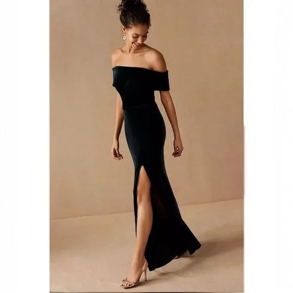 BHLDN Fawn Velvet Dress size 12 - Picture 5 of 8